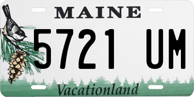 ME license plate 5721UM