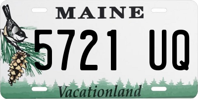 ME license plate 5721UQ