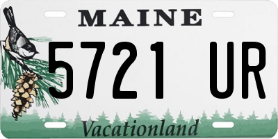 ME license plate 5721UR