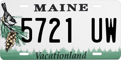 ME license plate 5721UW