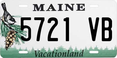 ME license plate 5721VB
