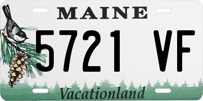 ME license plate 5721VF