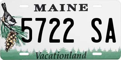 ME license plate 5722SA