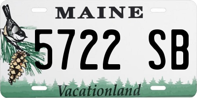 ME license plate 5722SB