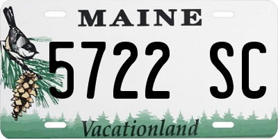 ME license plate 5722SC