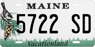 ME license plate 5722SD