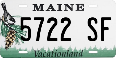 ME license plate 5722SF