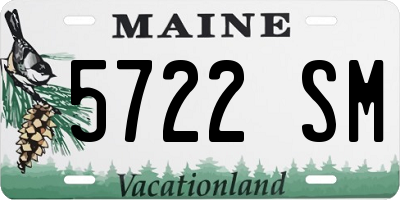 ME license plate 5722SM
