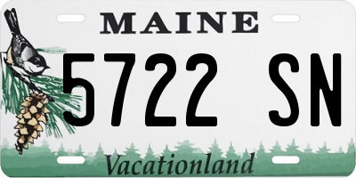 ME license plate 5722SN