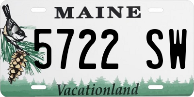ME license plate 5722SW