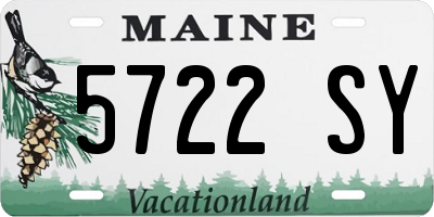 ME license plate 5722SY