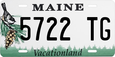 ME license plate 5722TG