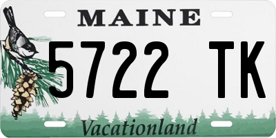 ME license plate 5722TK