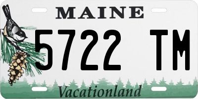 ME license plate 5722TM