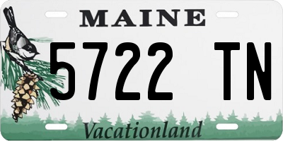 ME license plate 5722TN