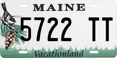 ME license plate 5722TT