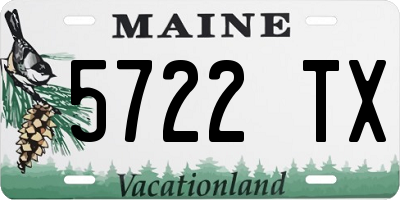 ME license plate 5722TX