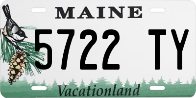 ME license plate 5722TY