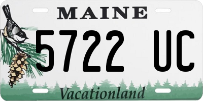 ME license plate 5722UC