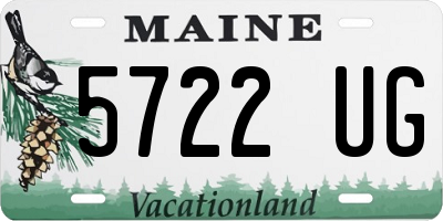 ME license plate 5722UG