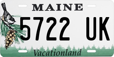 ME license plate 5722UK