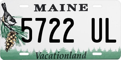 ME license plate 5722UL