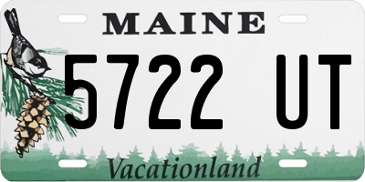 ME license plate 5722UT