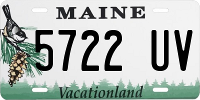 ME license plate 5722UV