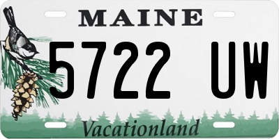 ME license plate 5722UW