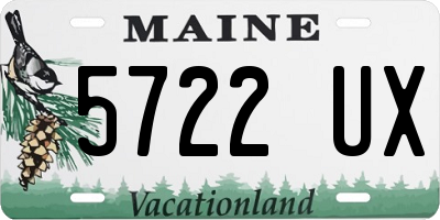 ME license plate 5722UX