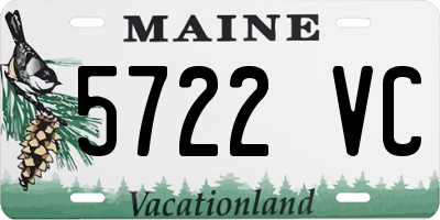 ME license plate 5722VC