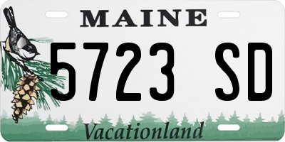 ME license plate 5723SD