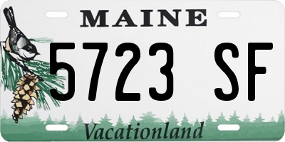 ME license plate 5723SF