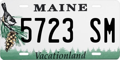 ME license plate 5723SM