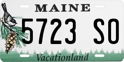 ME license plate 5723SO