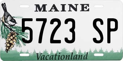 ME license plate 5723SP