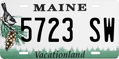 ME license plate 5723SW