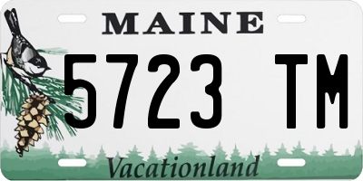 ME license plate 5723TM