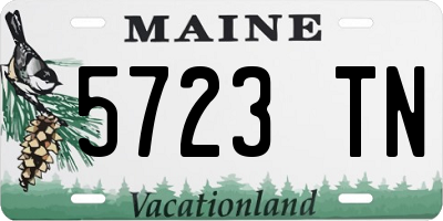 ME license plate 5723TN