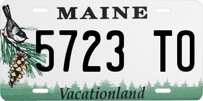 ME license plate 5723TO