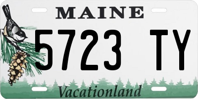 ME license plate 5723TY