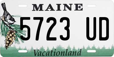 ME license plate 5723UD