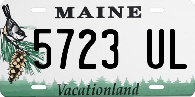 ME license plate 5723UL