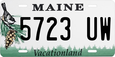 ME license plate 5723UW