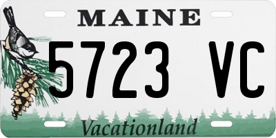 ME license plate 5723VC