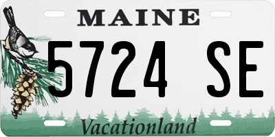 ME license plate 5724SE