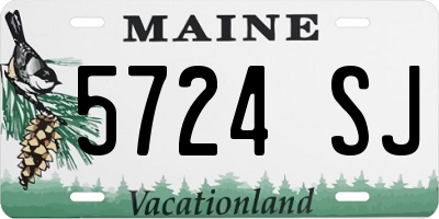 ME license plate 5724SJ