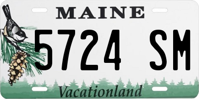 ME license plate 5724SM