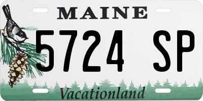 ME license plate 5724SP