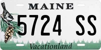 ME license plate 5724SS